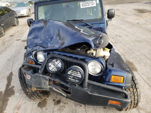 1J4FA39S84P768765 - 2004 JEEP WRANGLER X BLUE photo 7