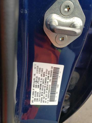 1HGCR3F86DA004752 - 2013 HONDA ACCORD EXL BLUE photo 10