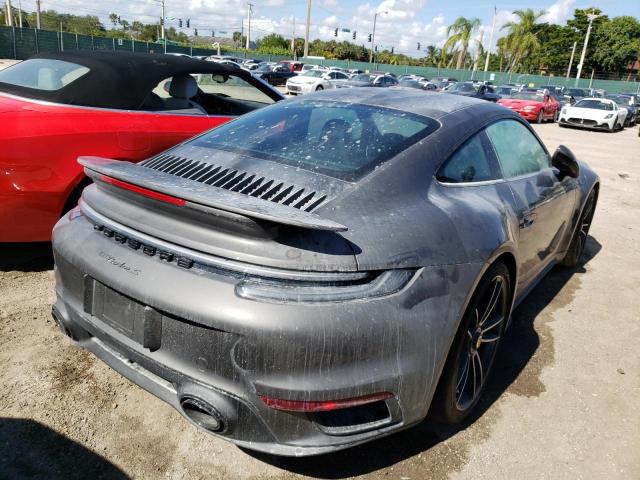 WP0AD2A96NS255135 - 2022 PORSCHE 911 TURBO GRAY photo 4