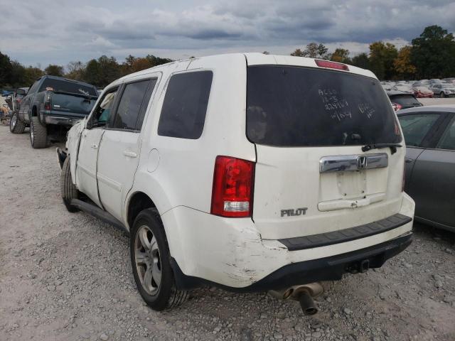 5FNYF3H70DB008708 - 2013 HONDA PILOT EXLN WHITE photo 3