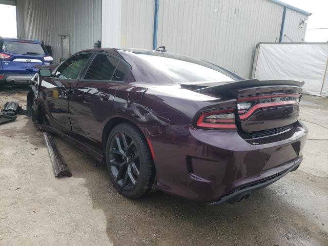 2C3CDXHG9MH614577 - 2021 DODGE CHARGER GT PURPLE photo 3