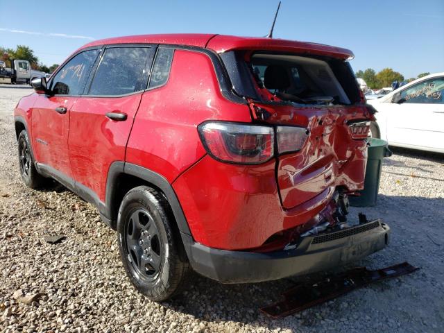 3C4NJCABXKT615911 - 2019 JEEP COMPASS SP MAROON photo 3