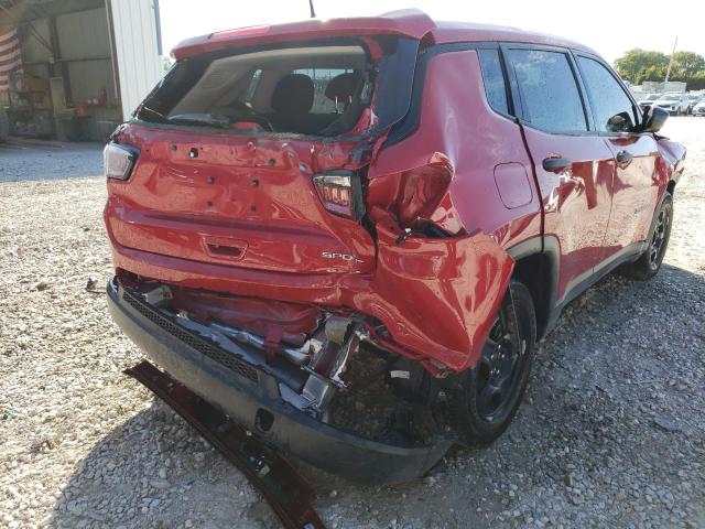 3C4NJCABXKT615911 - 2019 JEEP COMPASS SP MAROON photo 4