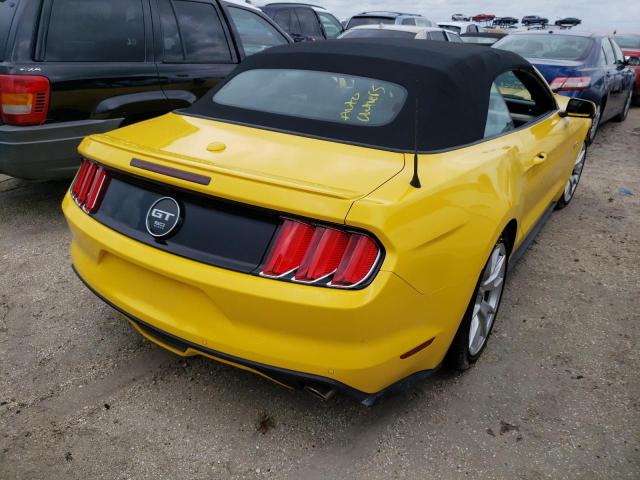 1FATP8FF9F5368486 - 2015 FORD MUSTANG GT YELLOW photo 4