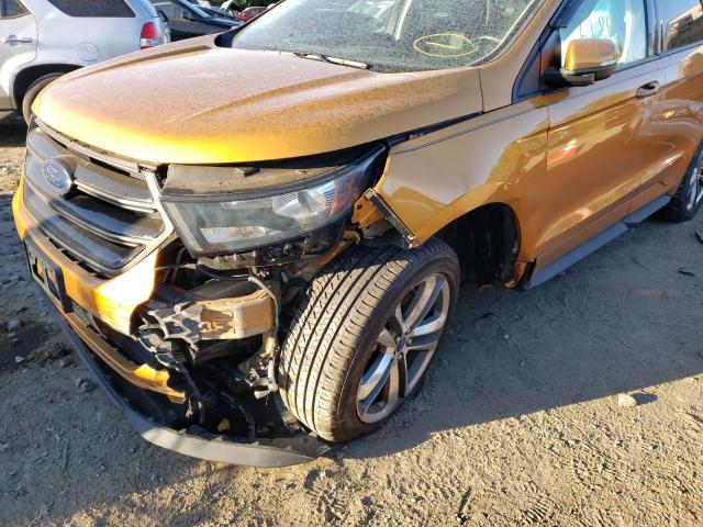 2FMTK4AP8FBB89641 - 2015 FORD EDGE SPORT ORANGE photo 9