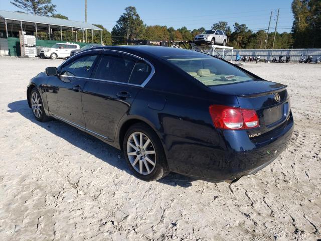 JTHBH96S165036224 - 2006 LEXUS GS 300 BLUE photo 3