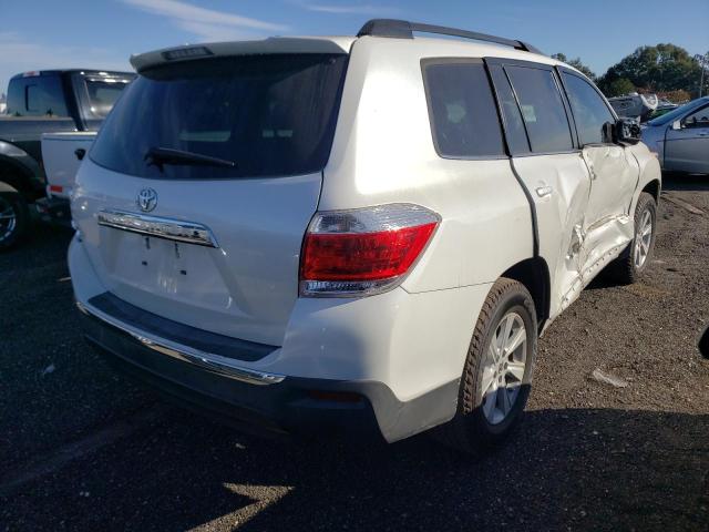 5TDZK3EH6CS054275 - 2012 TOYOTA HIGHLANDER WHITE photo 4