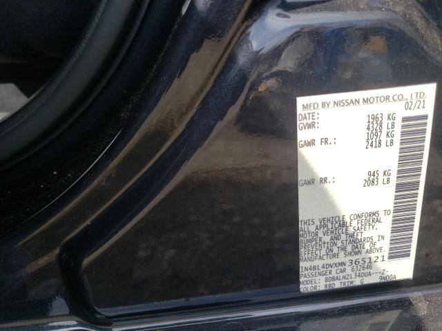 1N4BL4DVXMN365121 - 2021 NISSAN ALTIMA SV CHARCOAL photo 12