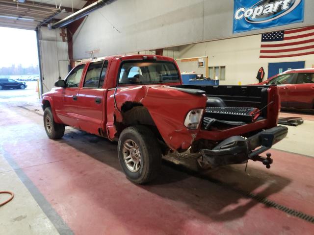 1D7HG38K24S680215 - 2004 DODGE DAKOTA QUA RED photo 3