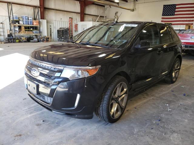 2FMDK3AKXDBB52879 - 2013 FORD EDGE SPORT BLACK photo 2