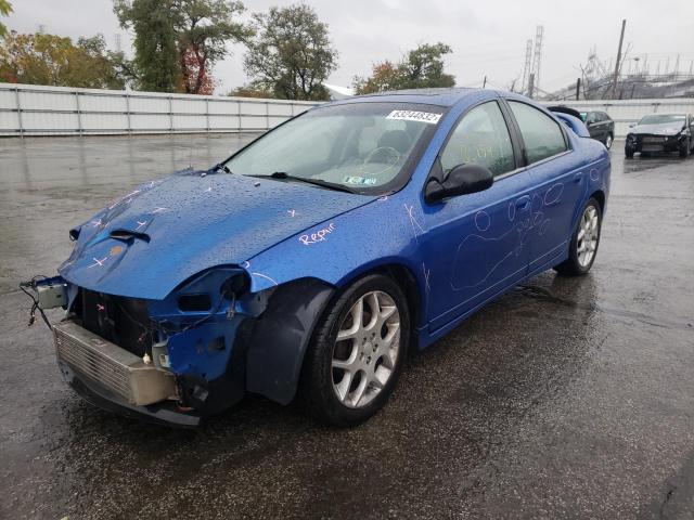 1B3AS66S84D553361 - 2004 DODGE NEON SRT-4 BLUE photo 2