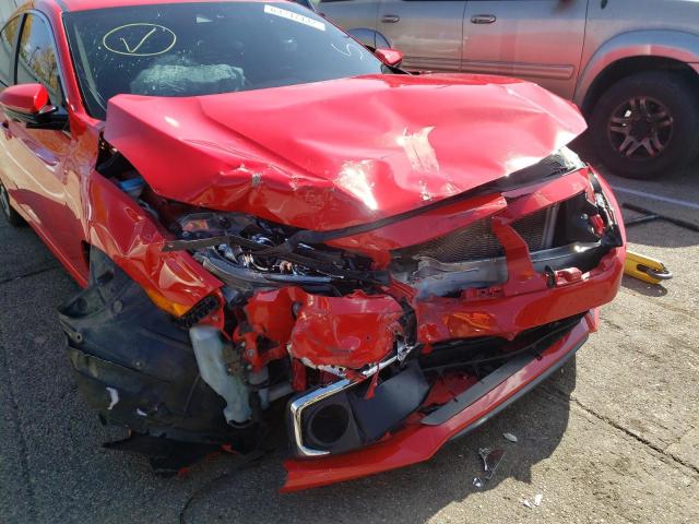 2HGFC1F79KH650523 - 2019 HONDA CIVIC EXL Қызыл фото 9