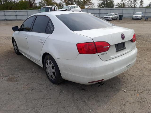 3VW1K7AJXEM274290 - 2014 VOLKSWAGEN JETTA BASE WHITE photo 3