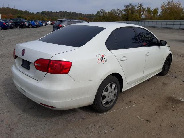 3VW1K7AJXEM274290 - 2014 VOLKSWAGEN JETTA BASE WHITE photo 4