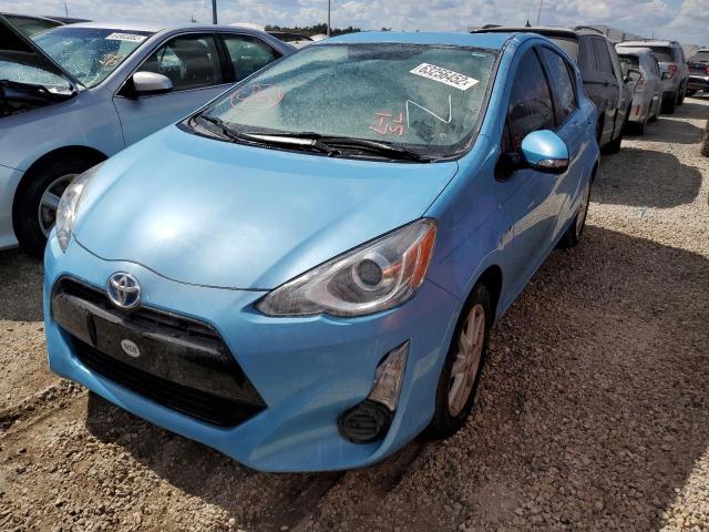 JTDKDTB30F1108546 - 2015 TOYOTA PRIUS C BLUE photo 2