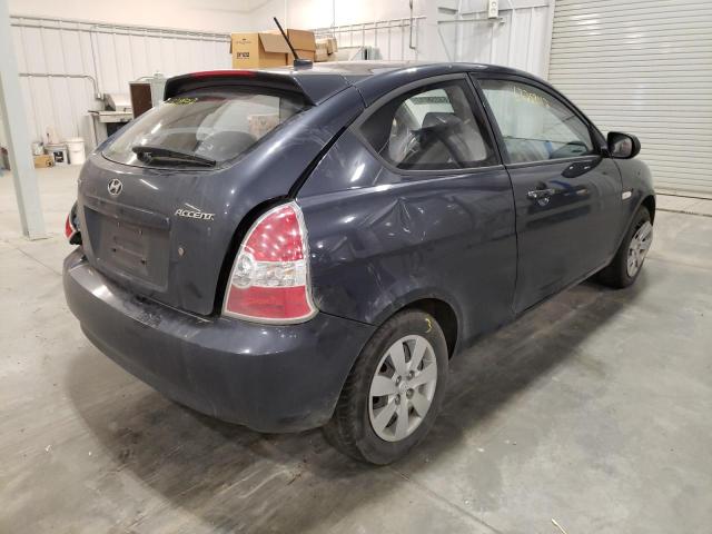 KMHCM3AC3AU158169 - 2010 HYUNDAI ACCENT CHARCOAL photo 4