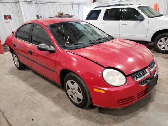 1B3ES26C84D533744 - 2004 DODGE NEON BASE RED photo 1