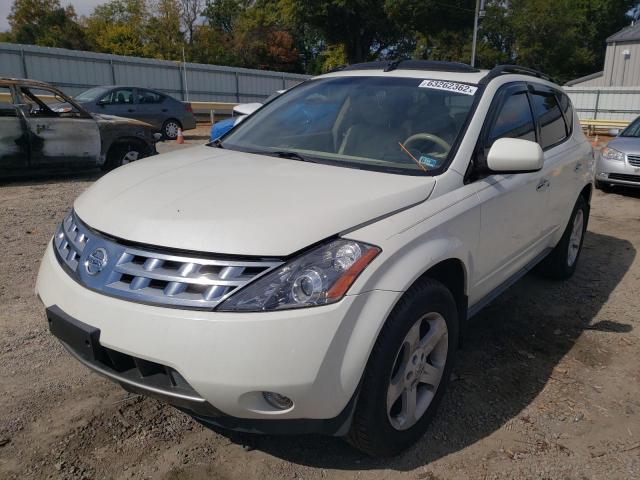 JN8AZ08W63W225001 - 2003 NISSAN MURANO SL WHITE photo 2