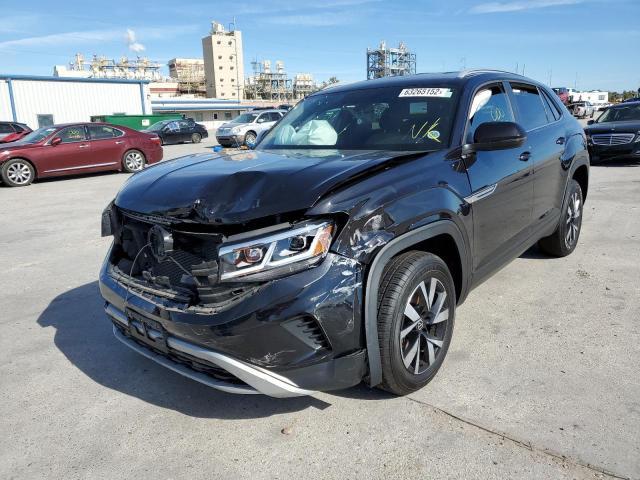 1V2DC2CA6MC209223 - 2021 VOLKSWAGEN ATLAS CROS Черный фото 2