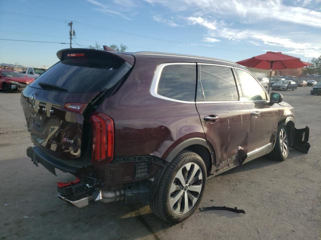 5XYP6DHCXLG094972 - 2020 KIA TELLURIDE BURGUNDY photo 4