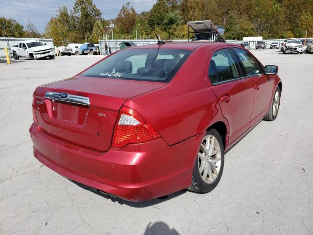 3FAHP0JA8CR412490 - 2012 FORD FUSION RED photo 4