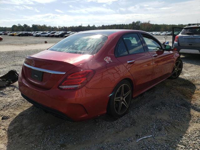 55SWF6EB4GU139001 - 2016 MERCEDES-BENZ C 450 4MAT RED photo 4