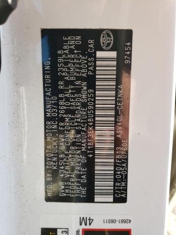 4T1BF3EK4BU590259 - 2011 TOYOTA CAMRY LE A თეთრი ფოტო 10