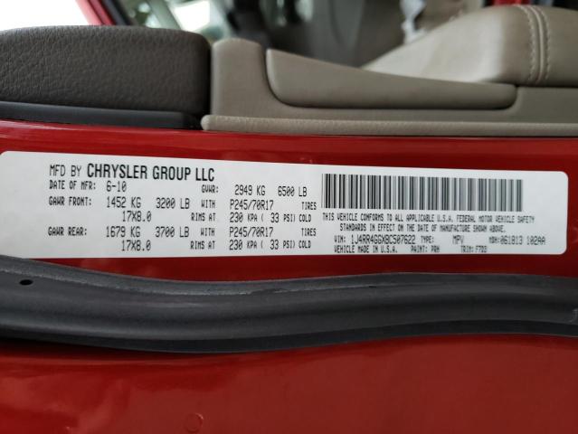 1J4RR4GGXBC507622 - 2011 JEEP GRAND CHER Kırmızı fotoğraf 10