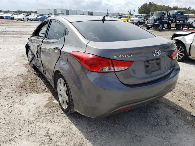 5NPDH4AE5BH075682 - 2011 HYUNDAI ELANTRA GRAY photo 3