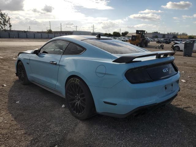 1FA6P8CF5L5172302 - 2020 FORD MUSTANG GT BLUE photo 3