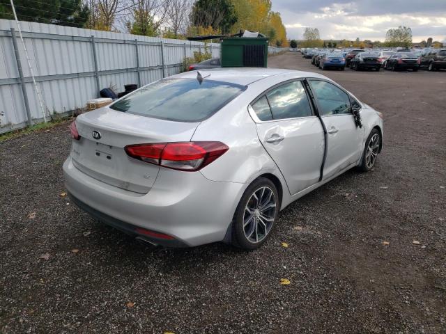 3KPFL4A89HE004497 - 2017 KIA FORTE EX SILVER photo 4