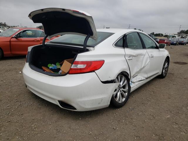 KMHFG4JG5EA348415 - 2014 HYUNDAI AZERA WHITE photo 4