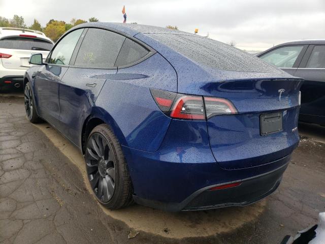 7SAYGDEFXNF373254 - 2022 TESLA MODEL Y Bleu photo 3