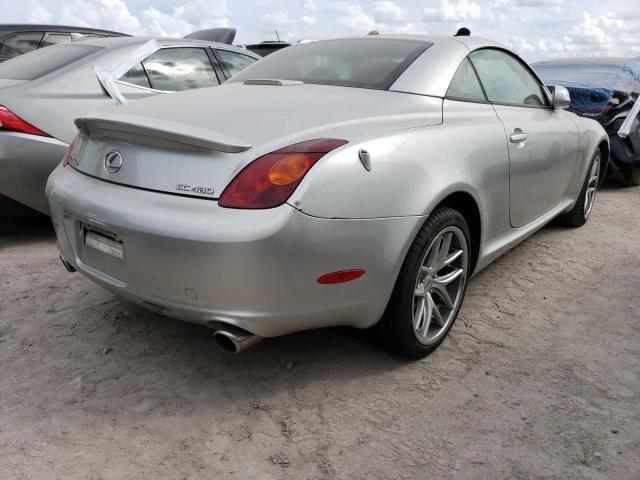 JTHFN48Y930046720 - 2003 LEXUS SC 430 SILVER photo 4