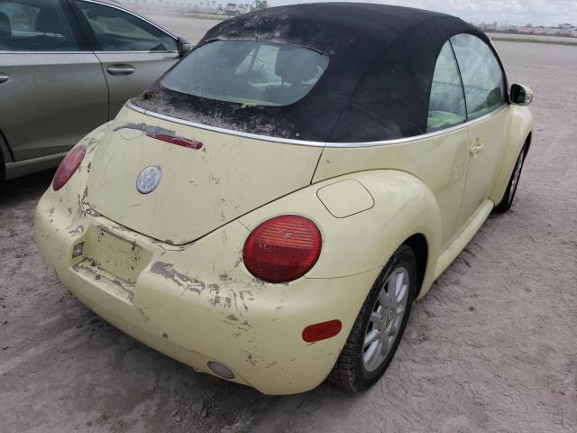 3VWCM31Y75M367051 - 2005 VOLKSWAGEN NEW BEETLE 黄色 照片 4