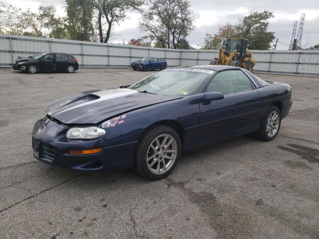 2G1FP22K622169594 - 2002 CHEVROLET CAMARO BLUE photo 2