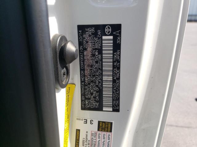 JTKJF5C72FJ002188 - 2015 TOYOTA SCION TC თეთრი ფოტო 10