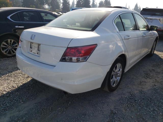 JHMCP264X8C055675 - 2008 HONDA ACCORD LXP WHITE photo 4