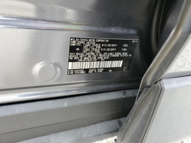 JTMC1RFV7KD517387 - 2019 TOYOTA RAV4 XLE P GRAY photo 10