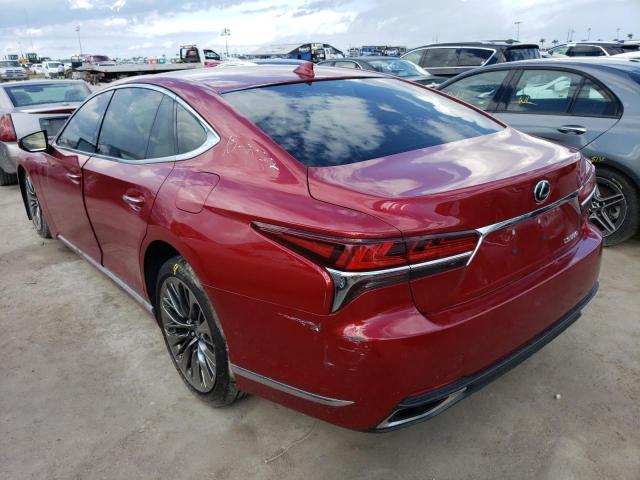 JTHB51FF6K5009690 - 2019 LEXUS LS 500 BAS BURGUNDY photo 3