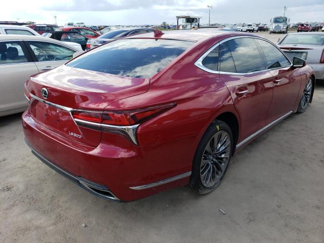 JTHB51FF6K5009690 - 2019 LEXUS LS 500 BAS BURGUNDY photo 4