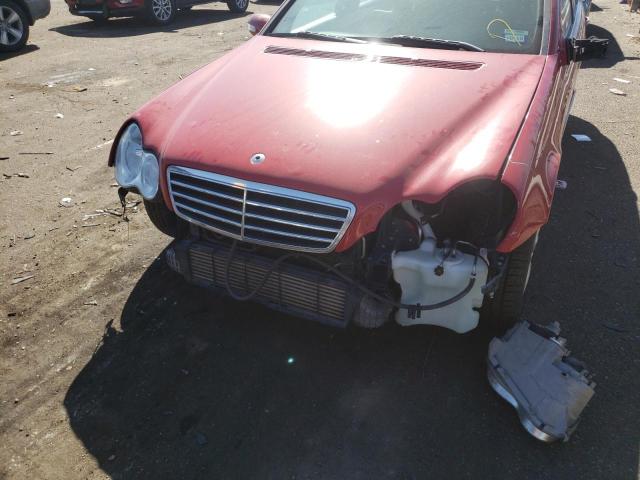 WDBRF40J55F724968 - 2005 MERCEDES-BENZ C 230K SPO RED photo 9