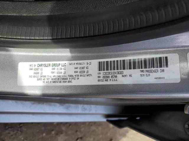 1C3CCBCG1EN136323 - 2014 CHRYSLER 200 LIMITE SILVER photo 10