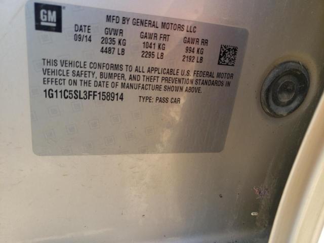 1G11C5SL3FF158914 - 2015 CHEVROLET MALIBU 1LT 米色 照片 10