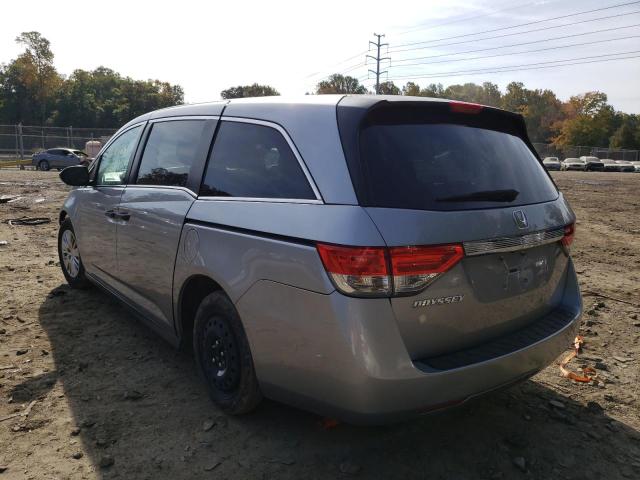 5FNRL5H29HB020407 - 2017 HONDA ODYSSEY LX SILVER photo 3