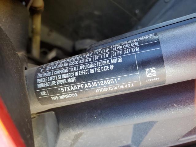 57XAAPFA5J8128951 - 2018 POLARIS SLINGSHOT RED photo 10