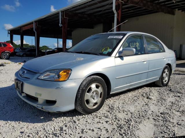 JHMES96663S031048 - 2003 HONDA CIVIC HYBR BLUE photo 2