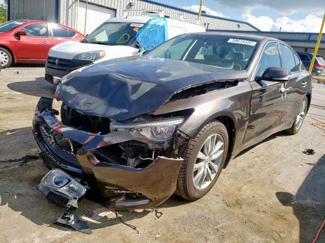 JN1BV7AR7EM694916 - 2014 INFINITI Q50 BASE BROWN photo 2