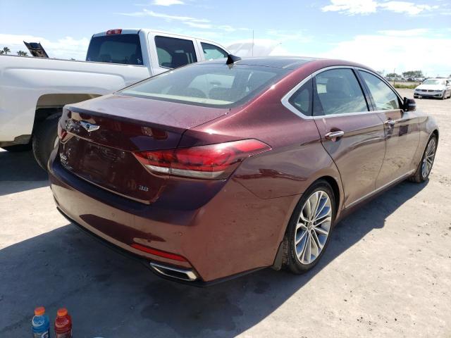 KMHGN4JE9HU171170 - 2017 GENESIS G80 BASE BURGUNDY photo 4