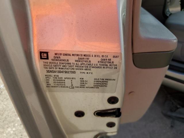 3GNDA13D47S627393 - 2007 CHEVROLET HHR LS 银色 照片 10